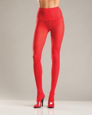 Opaque Nylon Pantyhose Red O-S