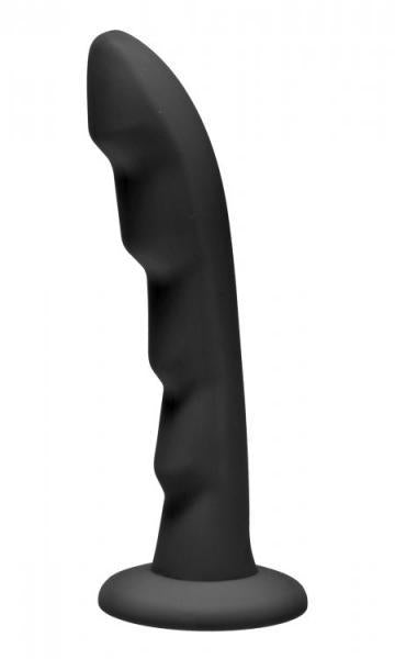 Strap U Ripples Silicone Dildo Black