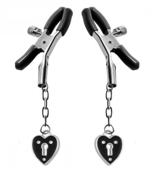 Charmed Heart Padlock Nipple Clamps