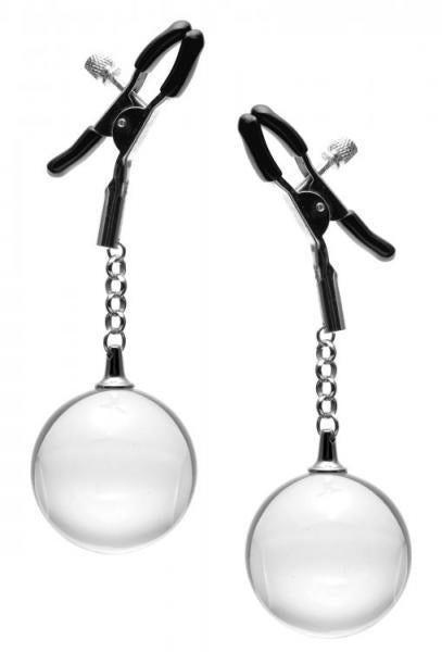 Spheres Adjustable Nipple Clamps Weighted Clear Orbs