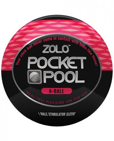 Zolo Pocket Pool 8 Ball Red Male Stimulator Sleeve