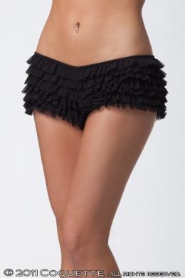 Ruffle Shorts W-Back Bow Black O-S