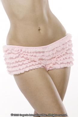 Ruffle Shorts W-Back Bow Pink O-S