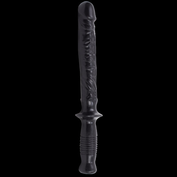 The Manhandler Black Dildo Baton Handle