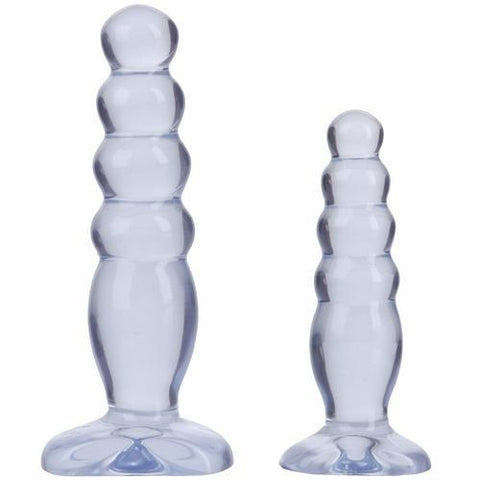 Crystal Jellies Anal Delight Trainer Kit Butt Plugs Clear