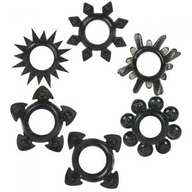 Tower Of Power C Rings 6 Pack - Black