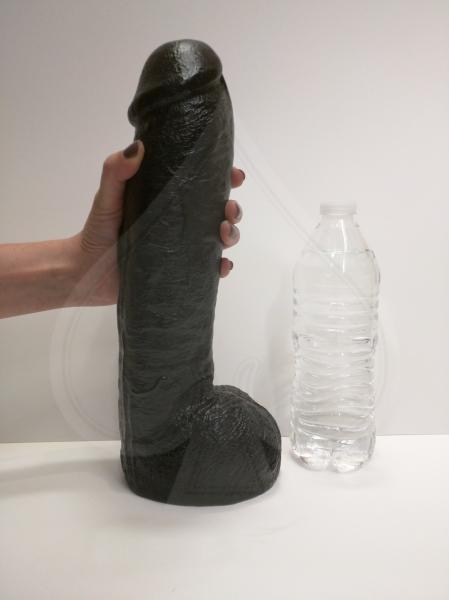 Vac U Lock Code Black Realistic Hung Dildo