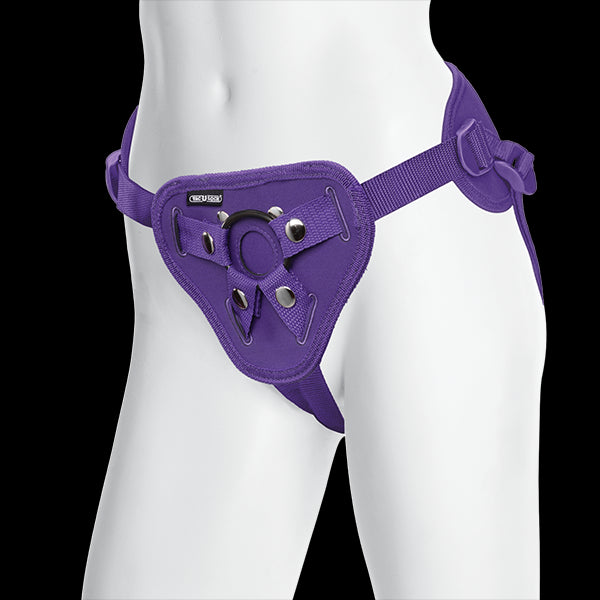 Vac-U-Lock Platinum Supreme Harness with Plug Purple