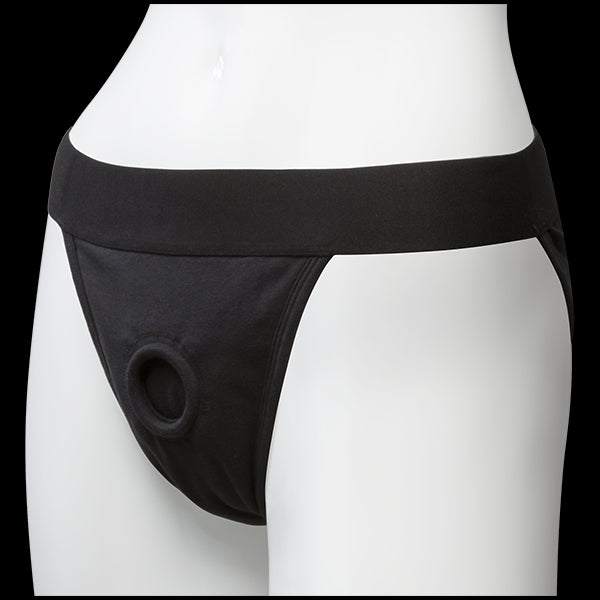 Vac-U-Lock Full Back Panty Harness Black L-XL