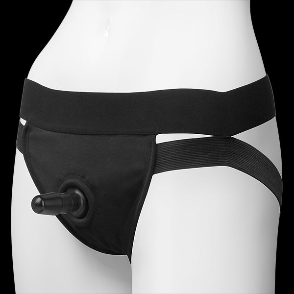 Vac-U-Lock Dual Strap Panty Harness Black S-M