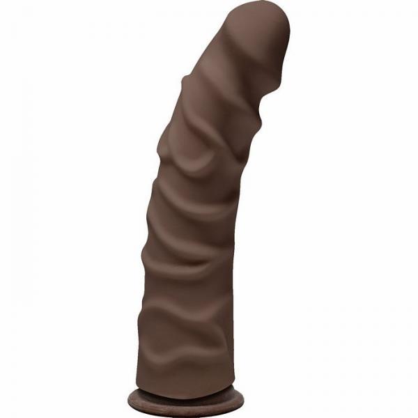 D Ragin D 8 inches Chocolate Ultraskyn Brown Dildo