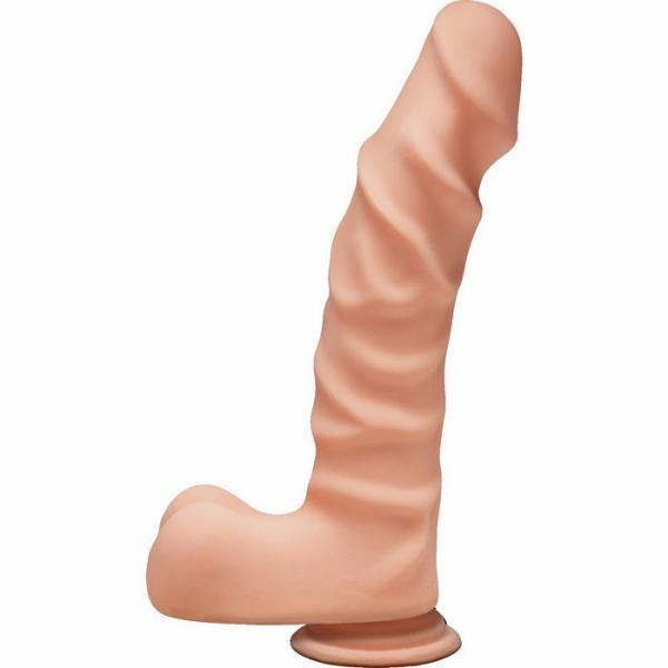 The D Ragin D 9 inches Dildo with Balls Vanilla Beige