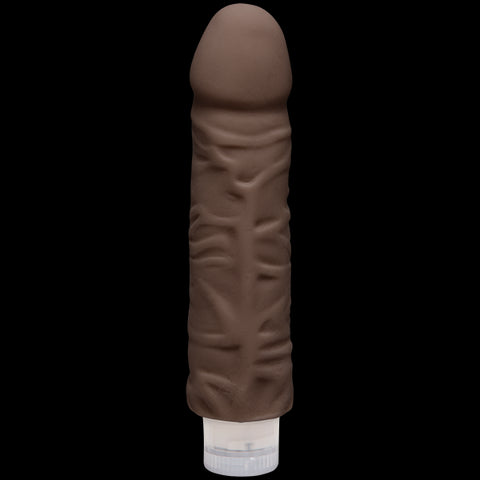 The D Shakin D 7 inch Vibrating Dildo Chocolate Brown