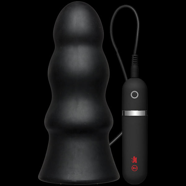 Kink Vibrating Silicone Butt Plug Rippled