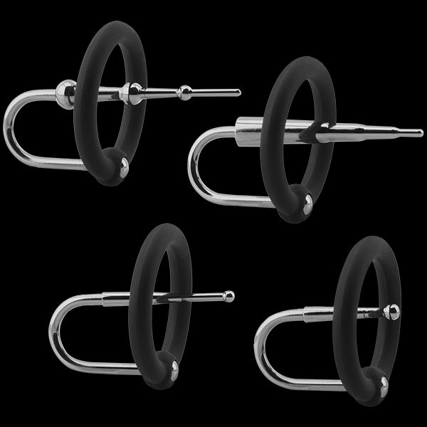 Kink Ring, Plug Set Silicone & Stainless Steel Cock Accessories