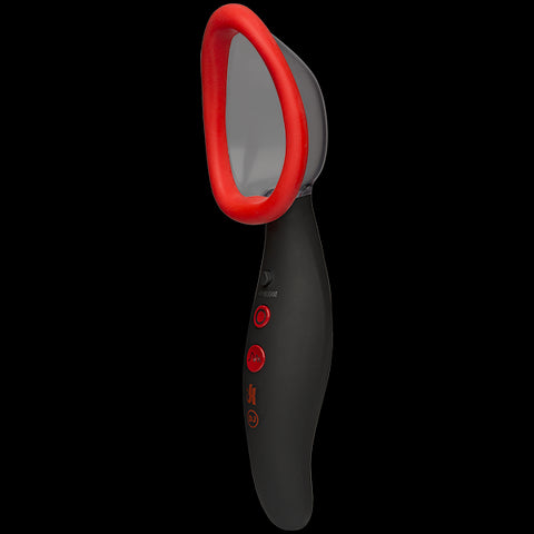 Kink Pumped Pussy Pump Rechargeable Vibrating Black Red