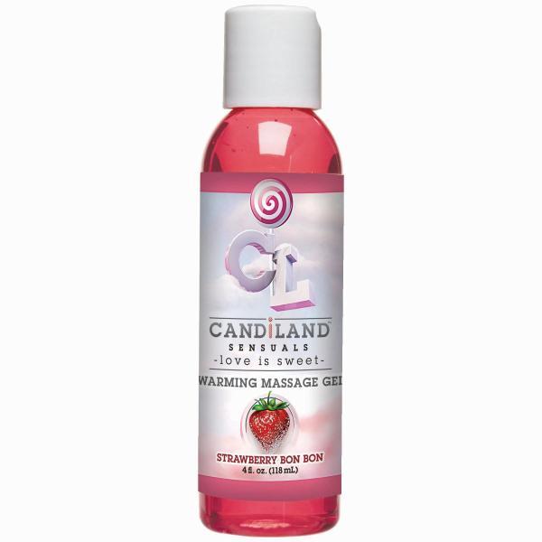 Candiland Warming Massage Gel Strawberry 4oz