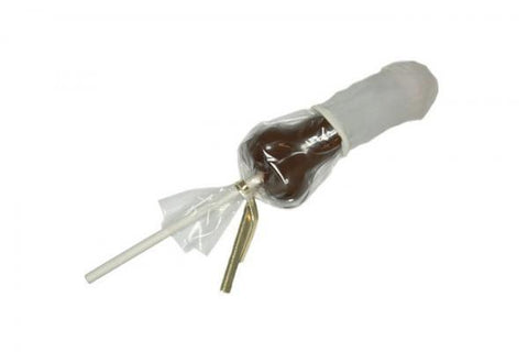 Small Penis with Condom Chocolate Lollipop