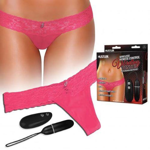 Hustler Vibrating Panties Remote Control Pink S-M