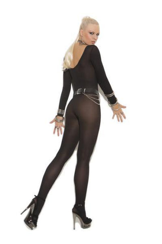 Sheer Long Sleeve Body Stocking Queen