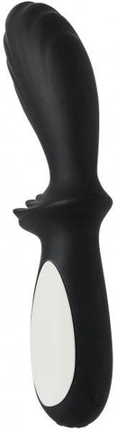 The Silicone Warming Prostate Massager Black Vibrator