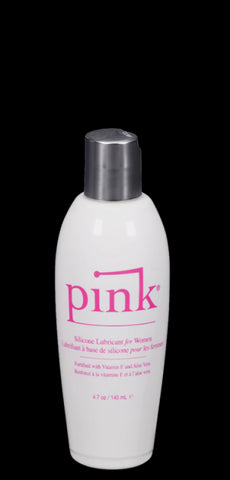 Pink Silicone Lube Flip Top Bottle 4.7 fluid ounces