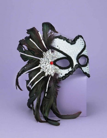 Half Mask Karneval Silver O-S
