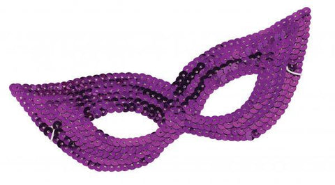 Sequin Eye Mask Purple O-S