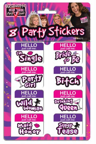 Bachelorette Stickers 8 Pack