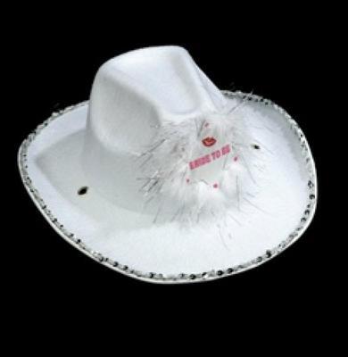 Cowboy Hat Bride 2B White