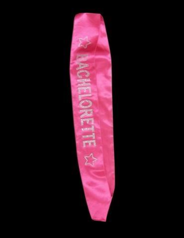 Sash W- Bacchelorette Logo Hot Pink