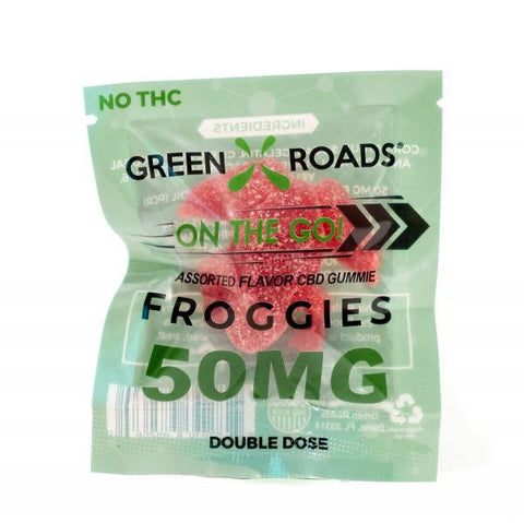 CBD Edibles 50mg Double Dose Froggies On The Go 1 Edible Per Bag