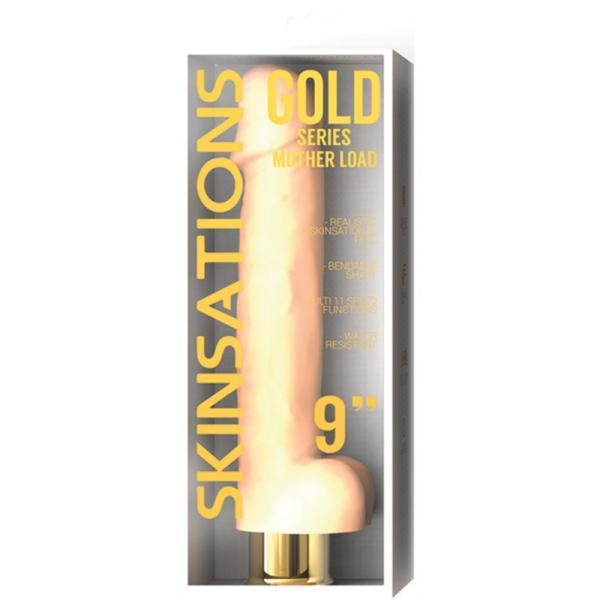 Skinsations Gold Series Mother Load 9 inches Vibrating Dildo