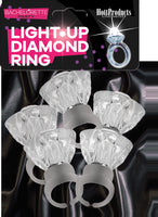 Bachelorette Party Light Up Diamond Ring 5 Pack