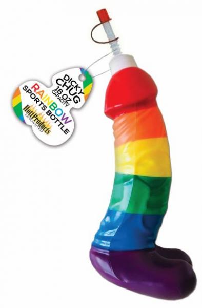 Rainbow Dicky Chug Sports Bottle 16 ounces Capacity
