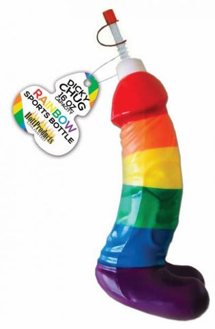 Rainbow Dicky Chug Sports Bottle 16 ounces Capacity