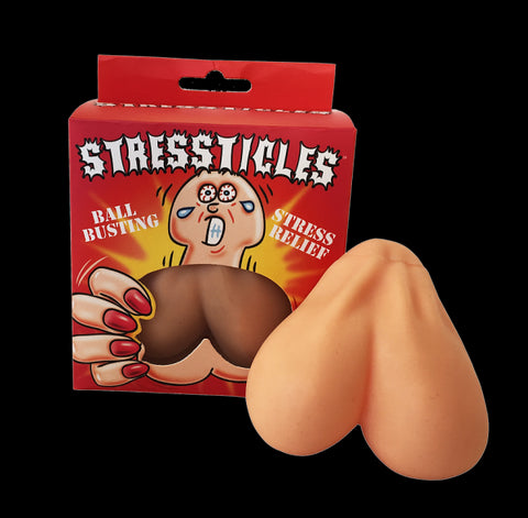 Stressticles Stress Relief Beige Squeeze Balls
