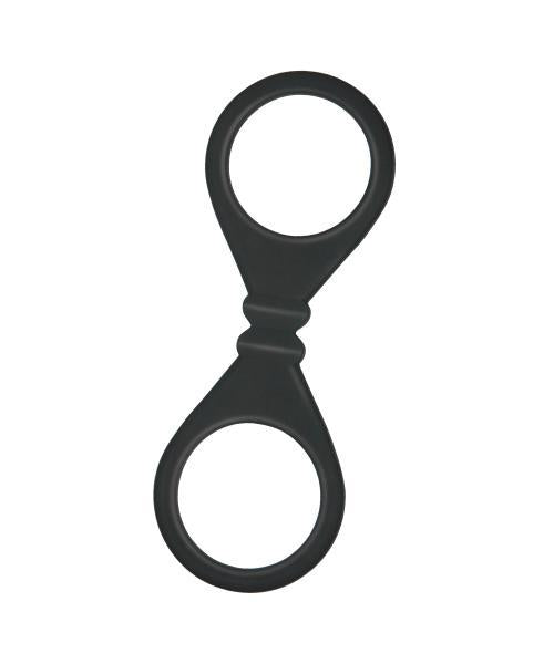 The Nines S Cuffs Black Silicone Handcuffs