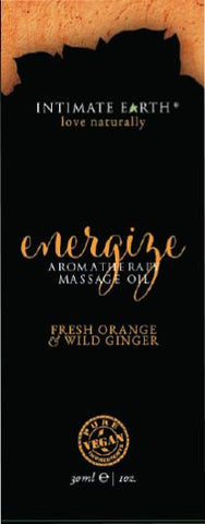 Intimate Earth Energize Massage Oil Foil Sachet 1oz