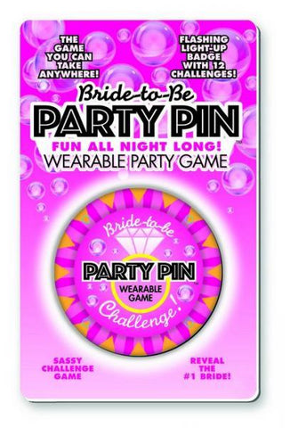 Bride To Be Wearable Party Pin Game