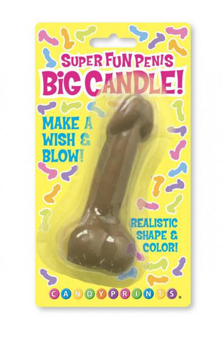 Super Fun Penis Big Candle Brown