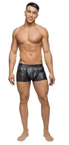 Male Power Insert Shorts Dazzle Black Large