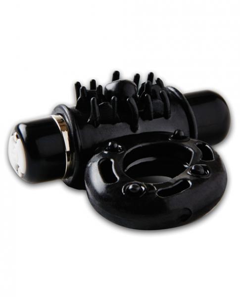 Sensuelle Bullet Ring Cock Ring 7 Function Black