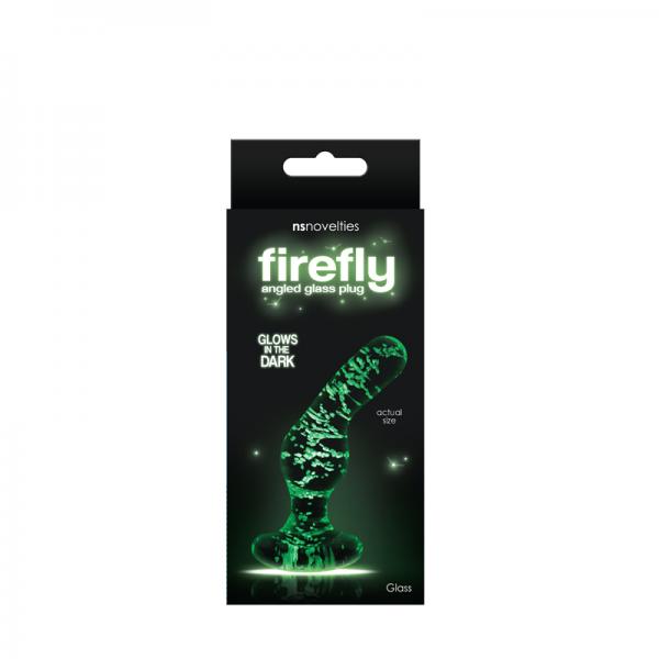 Firefly Angled Glass Plug Clear Glow In The Dark