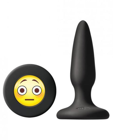 Mojis #OMG Mini Butt Plug with Emoji Face Black