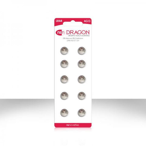 Dragon Alkaline Batteries LR44-AG13 10 Pack