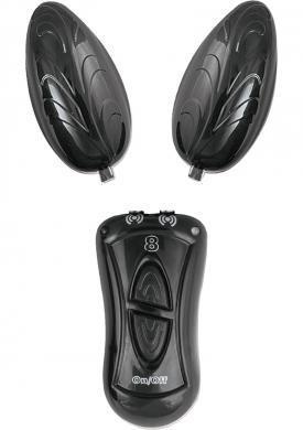 Ebony & Ivory Dual Vibrating Eggs Black