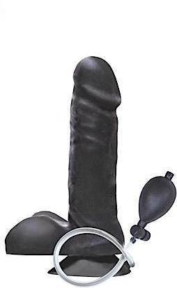 Vibrating Inflatable Dong - Black