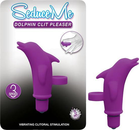 Seduce Me Dolphin Clitoral Pleaser Purple Finger Vibrator