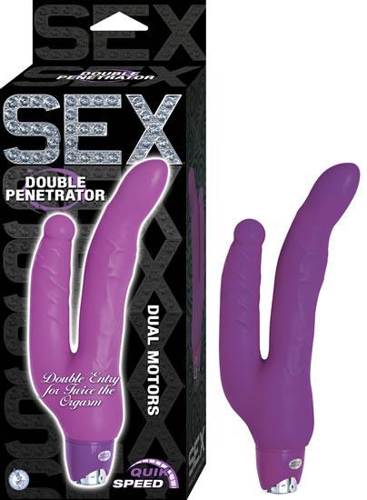 Sex Double Penetrator Purple Vibrator
